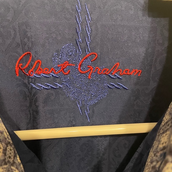 Robert Graham Dress Shirt Butoin Down Medium - Picture 3 of 5